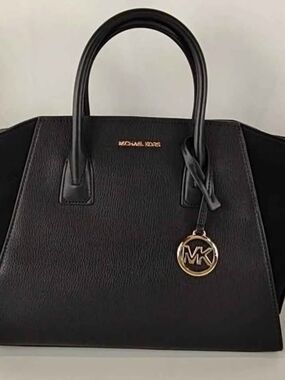 Nwt Michael Kors Black Satchel Crossbody with Gold